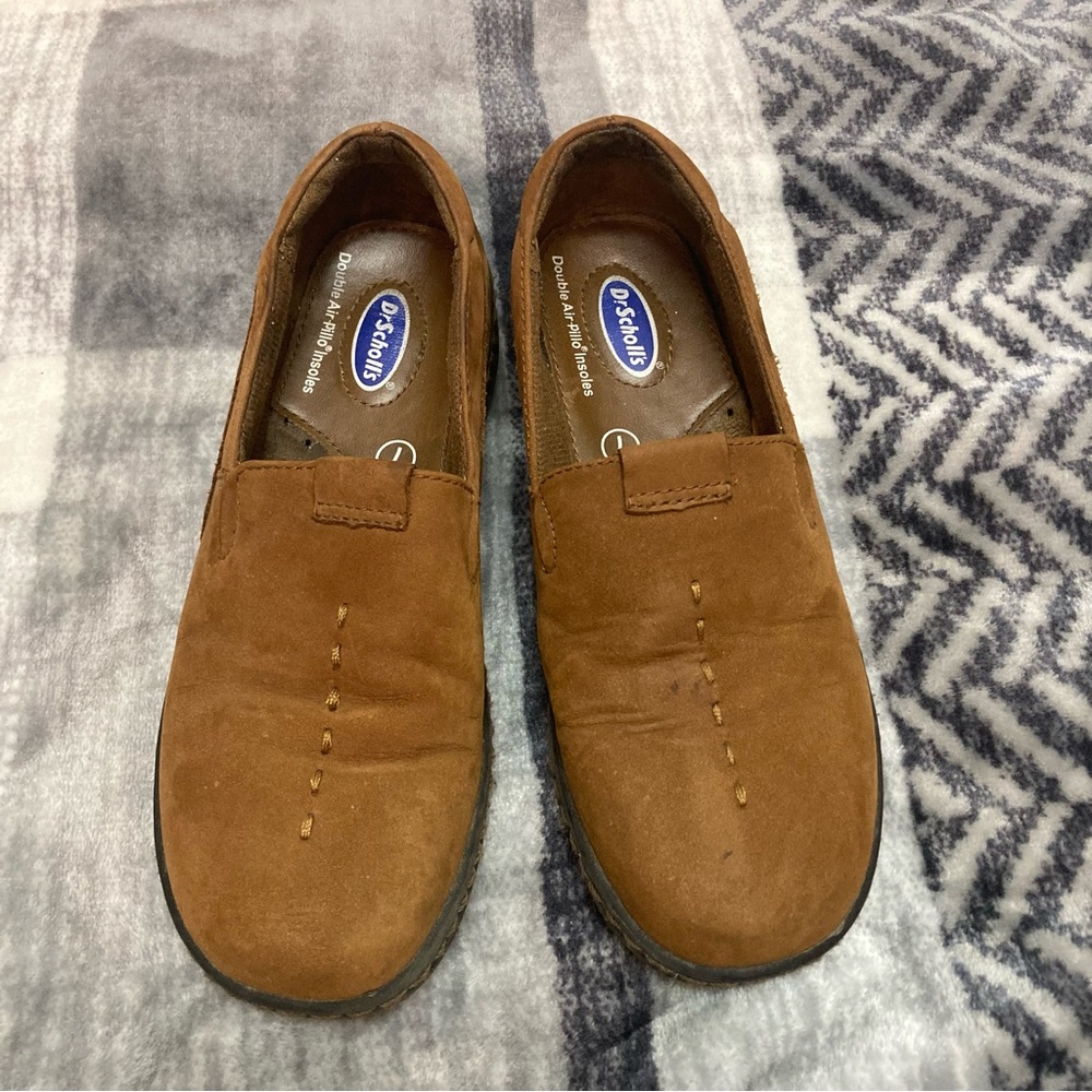 Dr.Scholl’s Brown Leather Slip On Loafer Shoes